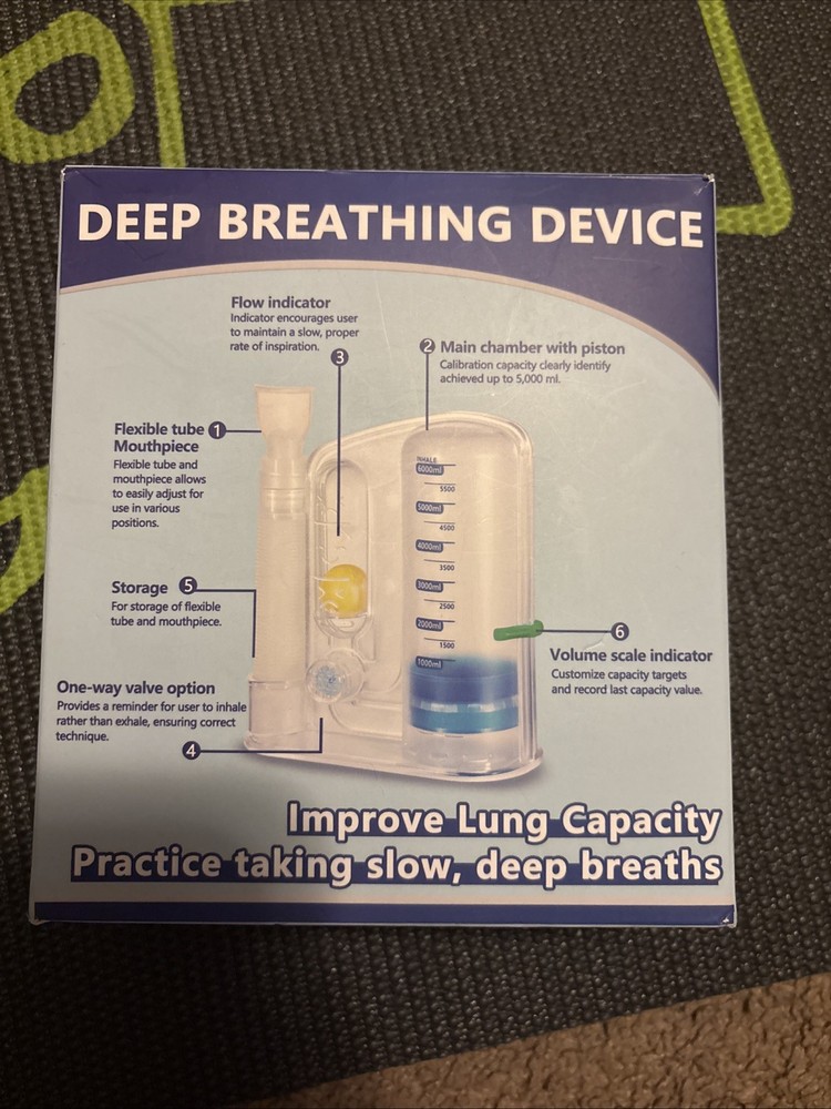 Incentive Spirometer CLB1 - Breathing Trainer - 6000ML - New