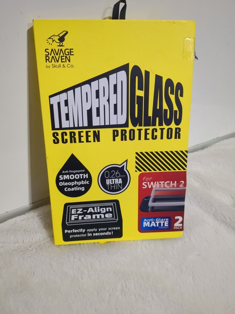 Savage Raven Nintendo Switch 2 Tempered Glass Screen Protector 2 Pack