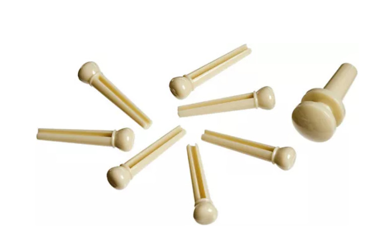BRIDGE PIN SET White -6 Brdg And 1 End G17 - pack x2 pcs