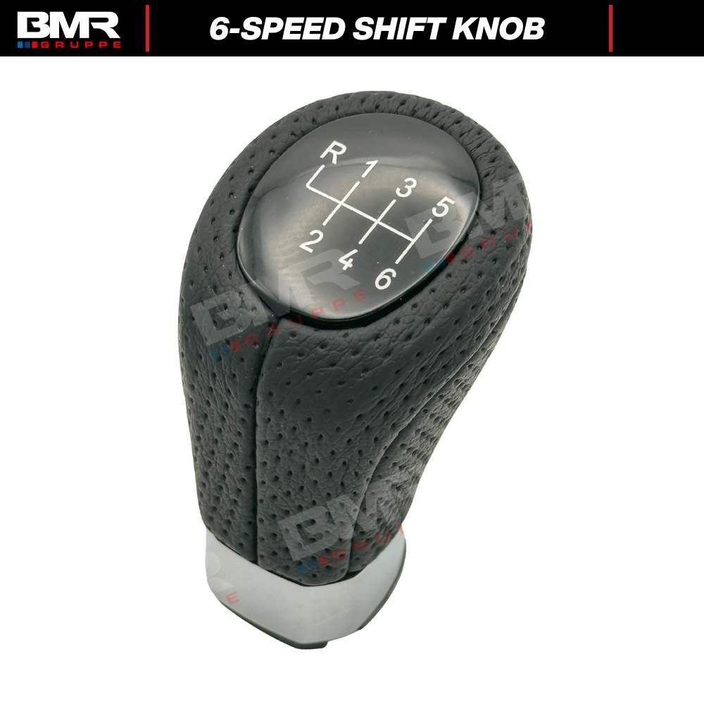 6 Speed Shift Knob Gaiter Boot Black Leather for BMW 1-Series E82 E87 E88 E81