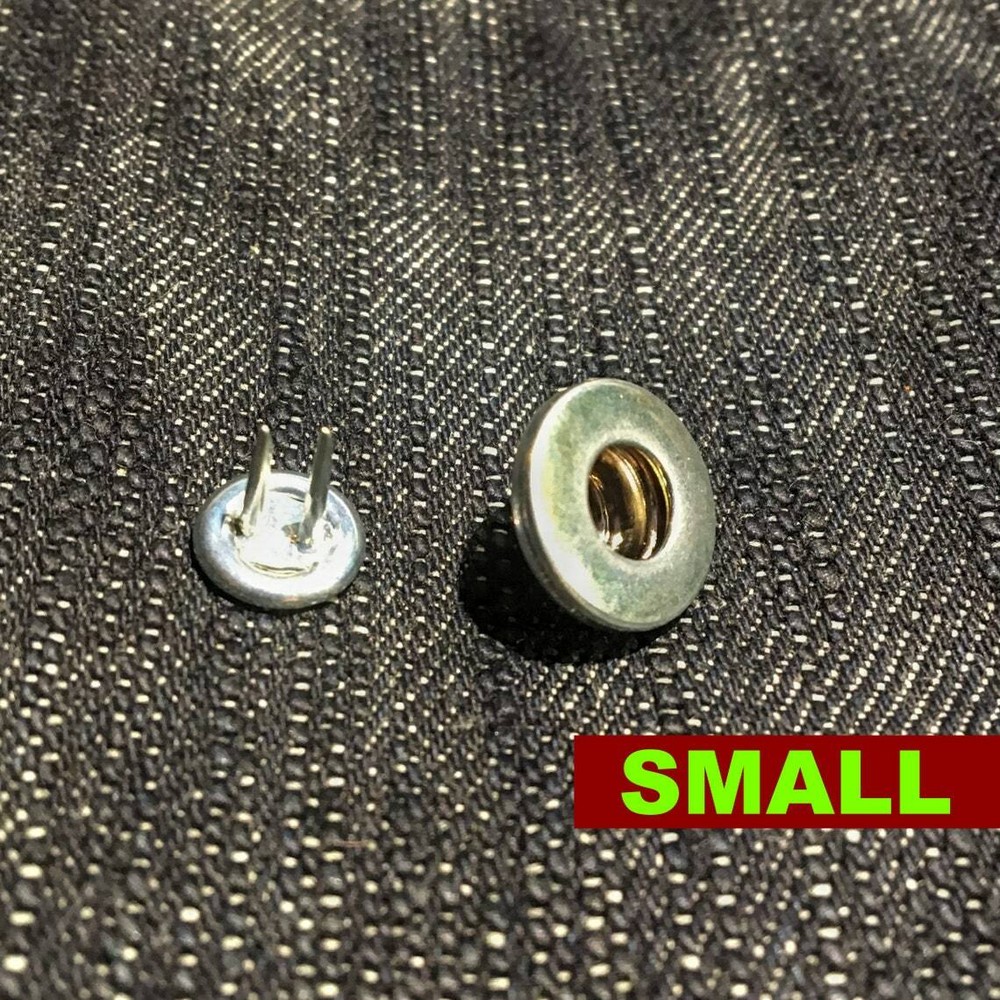 Jean Fly Button (14mm) — Nickle Plated Donut