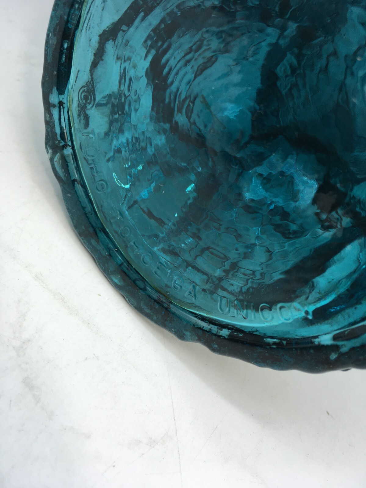 Godzilla Limited Decanter Vintage Blue Glass Bottle TOHO UNICON JAPAN 1980s