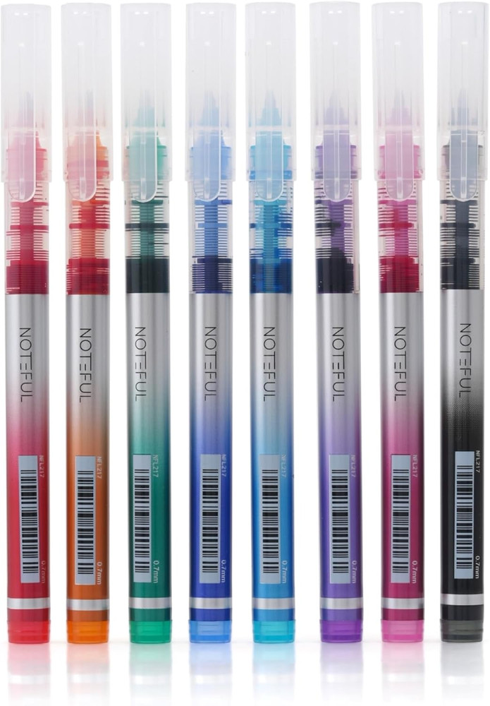 Liquid Ink Rollerball Pens, Multicolor 0.7Mm Medium Point Tip, Rolling Pen for D