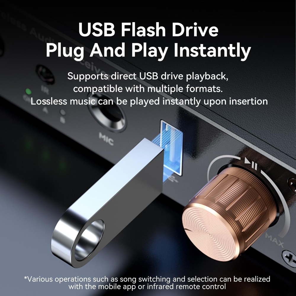 Bluetooth 6.0 Receiver, Bluetooth Audio Adapter with 3.5mm AUX RCA Cable, Wir...