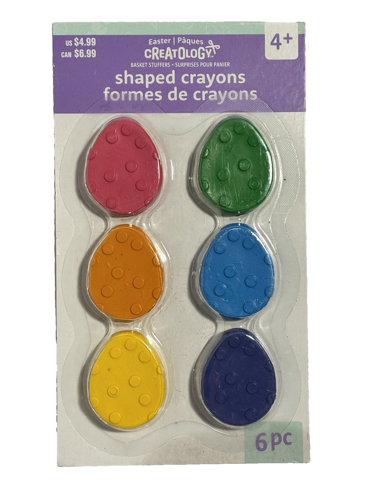 Creatology Easter Egg Shaped Flat Crayons NEW