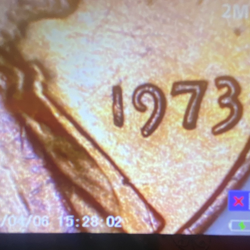 Error No Mint Mark 1973 Lincoln Memorial Small Cent RD Copper Circulated