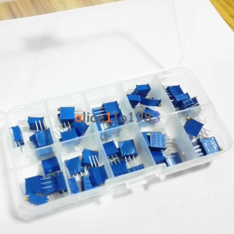 3296W Multi-turn trimmer potentiometer 3296 Variable Resistor Kits With Box