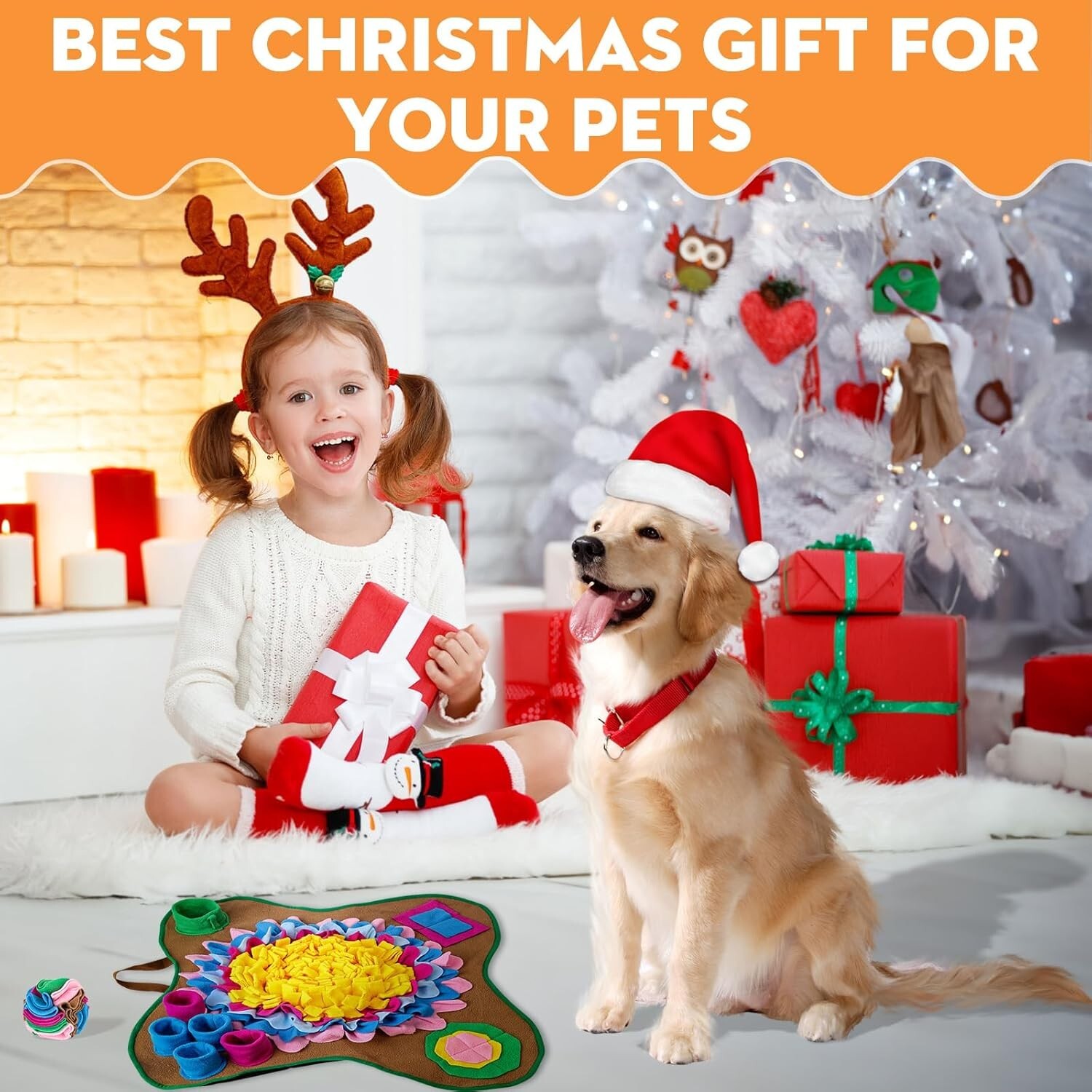 Pet Snuffle Mat for Dogs Sniffle Interactive Treat Game for Boredom Anxiety