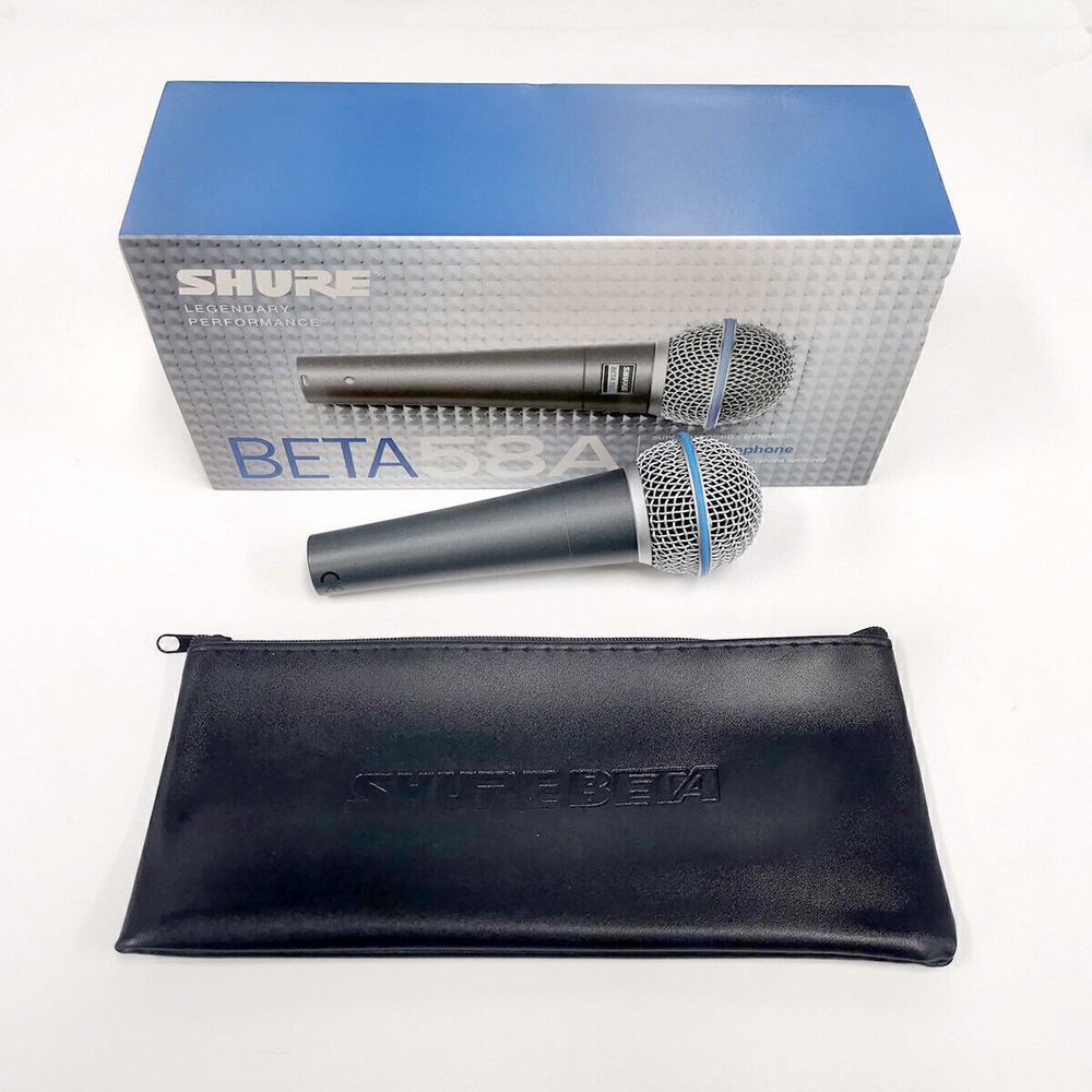 Shure BETA 58A Supercardioid Dynamic Vocal Professional Microphone Handheld Case
