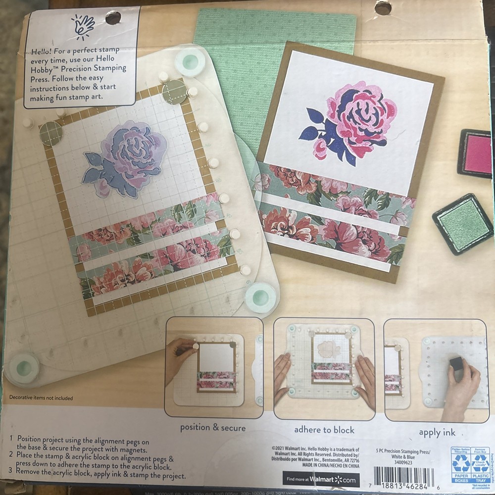 Hello Hobby Precision Stamping Press 5pc Set Craft Tool Card Making DIY