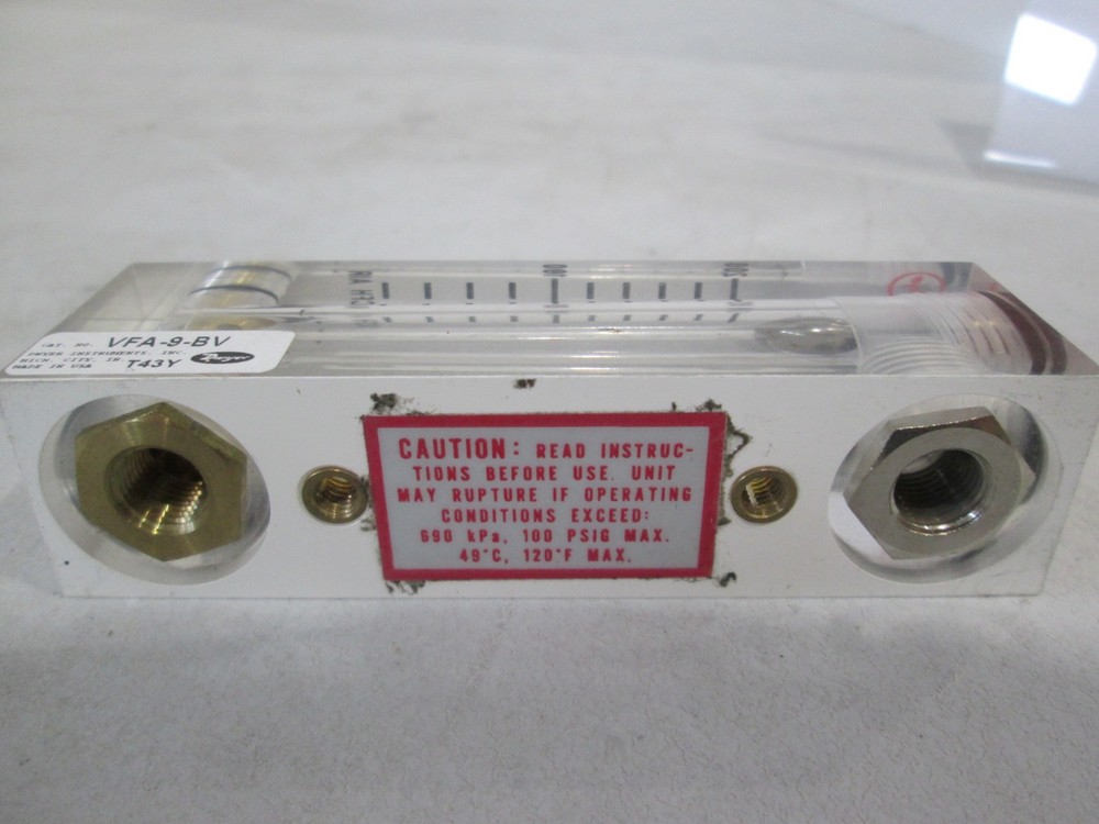 Dwyer, VFA-9-BV, Visi-Float, 0-200 SCFH Air, Flowmeter, Used