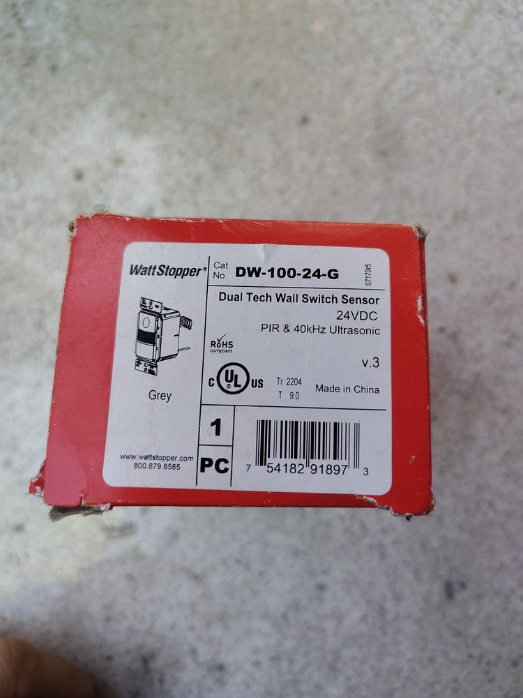 LEGRAND WATTSTOPPER DW-100-24-G DUAL TECH WALL SWITCH SENSOR