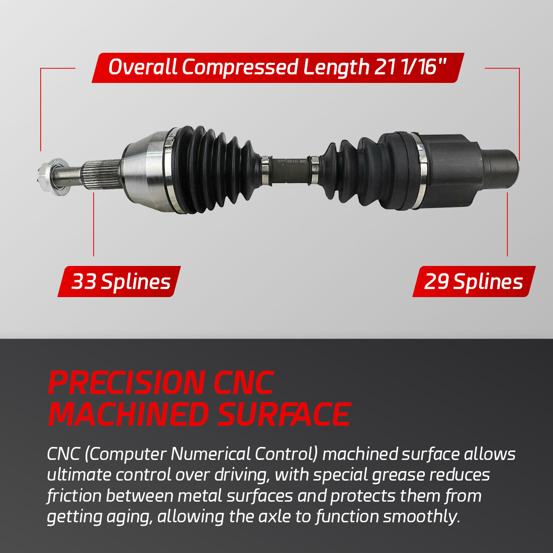 Front CV Axle Shaft for 2005-2011 Dodge Dakota 4WD 2006-09 Raider Left or Right