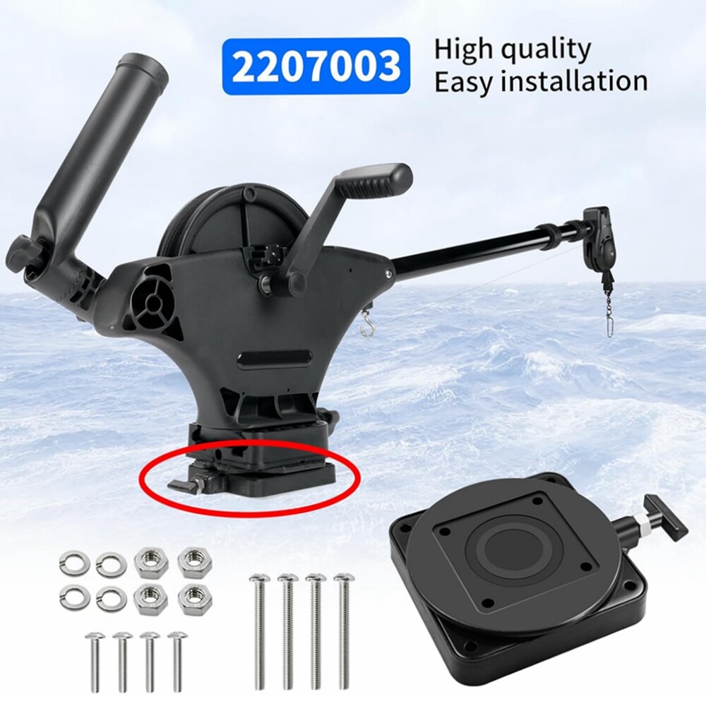 2207003 STANDARD LOW-PROFILE SWIVEL BASE FOR CAN-NON 3991913 DOWNRIGGER MOUNT W