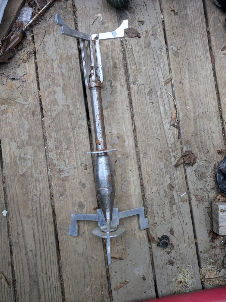 Trench Art Bazooka Shell Table Designed Ashtray Stand Holder Rack Unique!