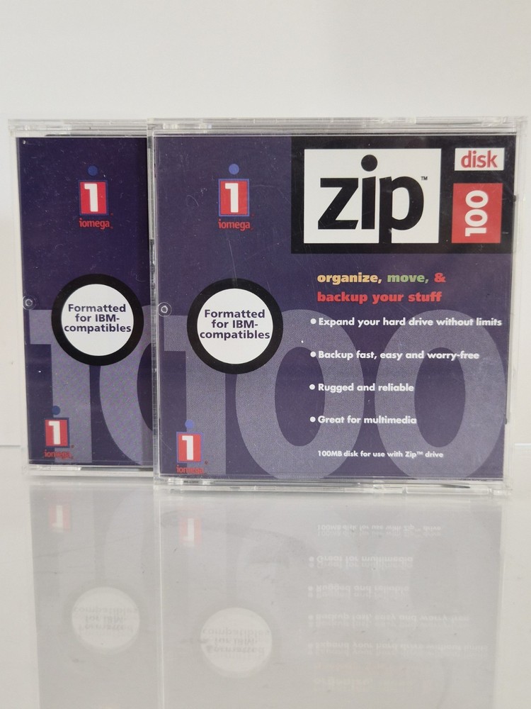 2 Iomega ZIP DISK 100 Formatted for PC NEW