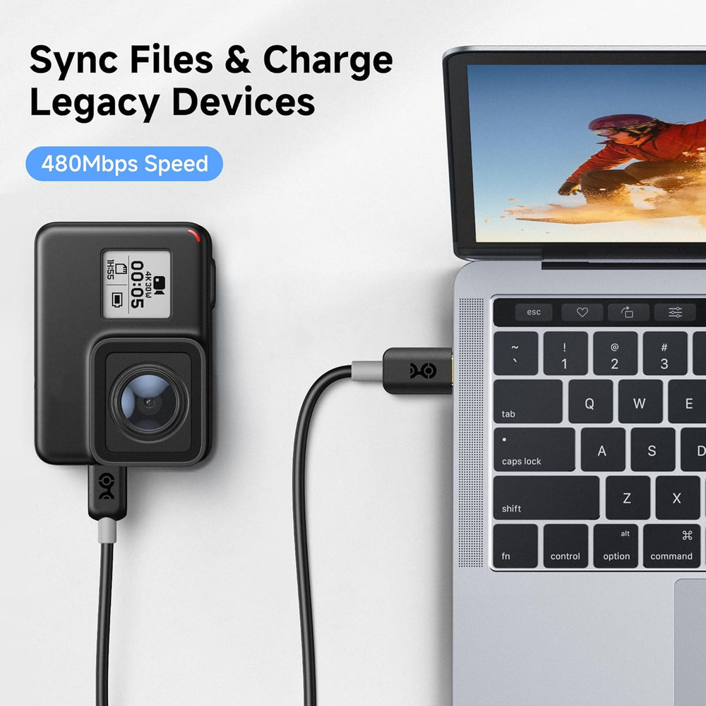 Cable Matters Mini USB to USB C Cable - 3.3Ft, 480Mbps Data, 15W Charging, USBC