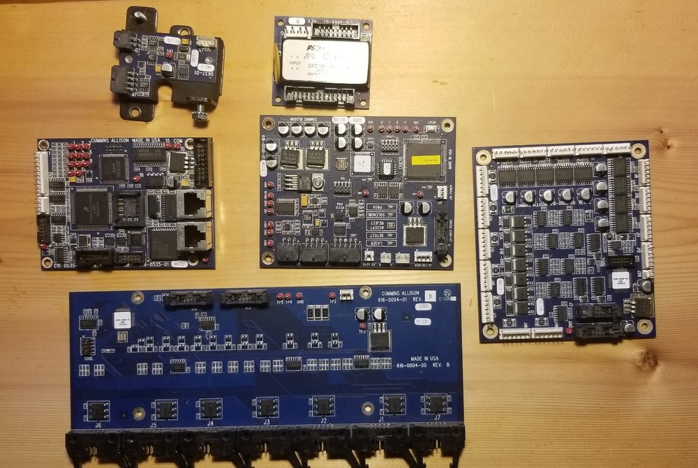 Cummins - Allison assorted PCB lot From a Cash sorting machine.
