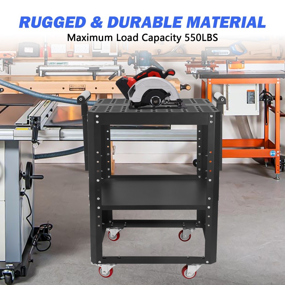 Height Adjustable Planer Stand with Rollers,Miter Saw Tool Stand With Wheels