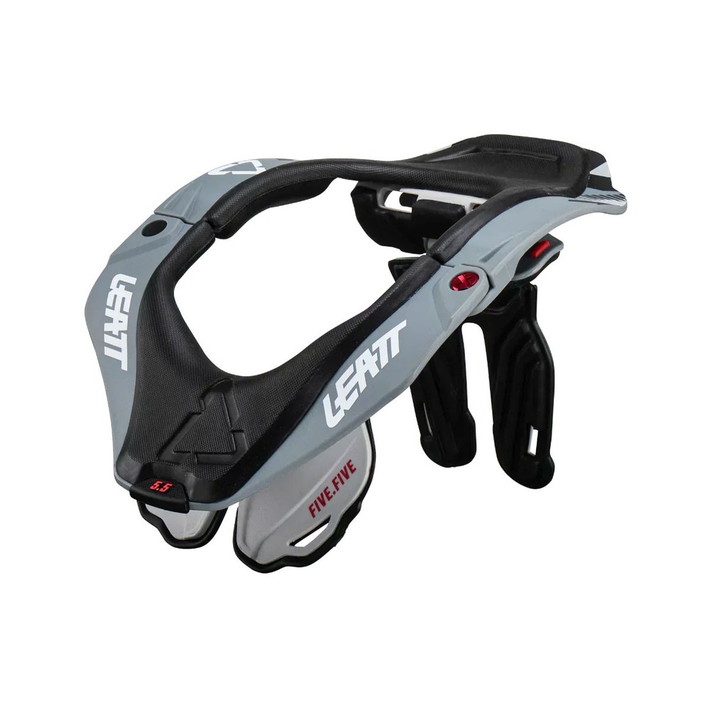 LEATT 5.5 Forge Motorcycle Neck Protector Grey Black CE Certified