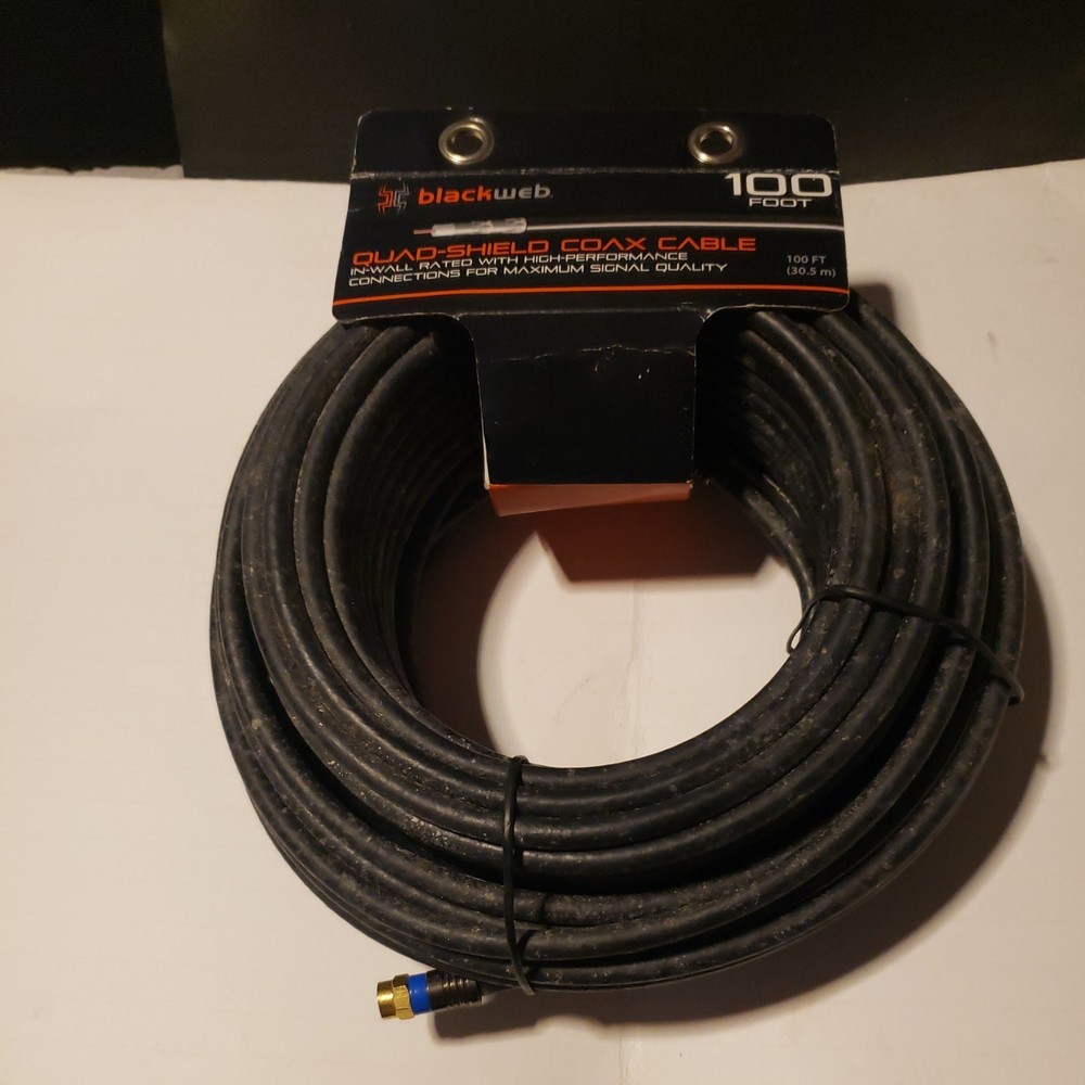 BLACKWEB   100 FT. QUAD-SHIELD COAX CABLE