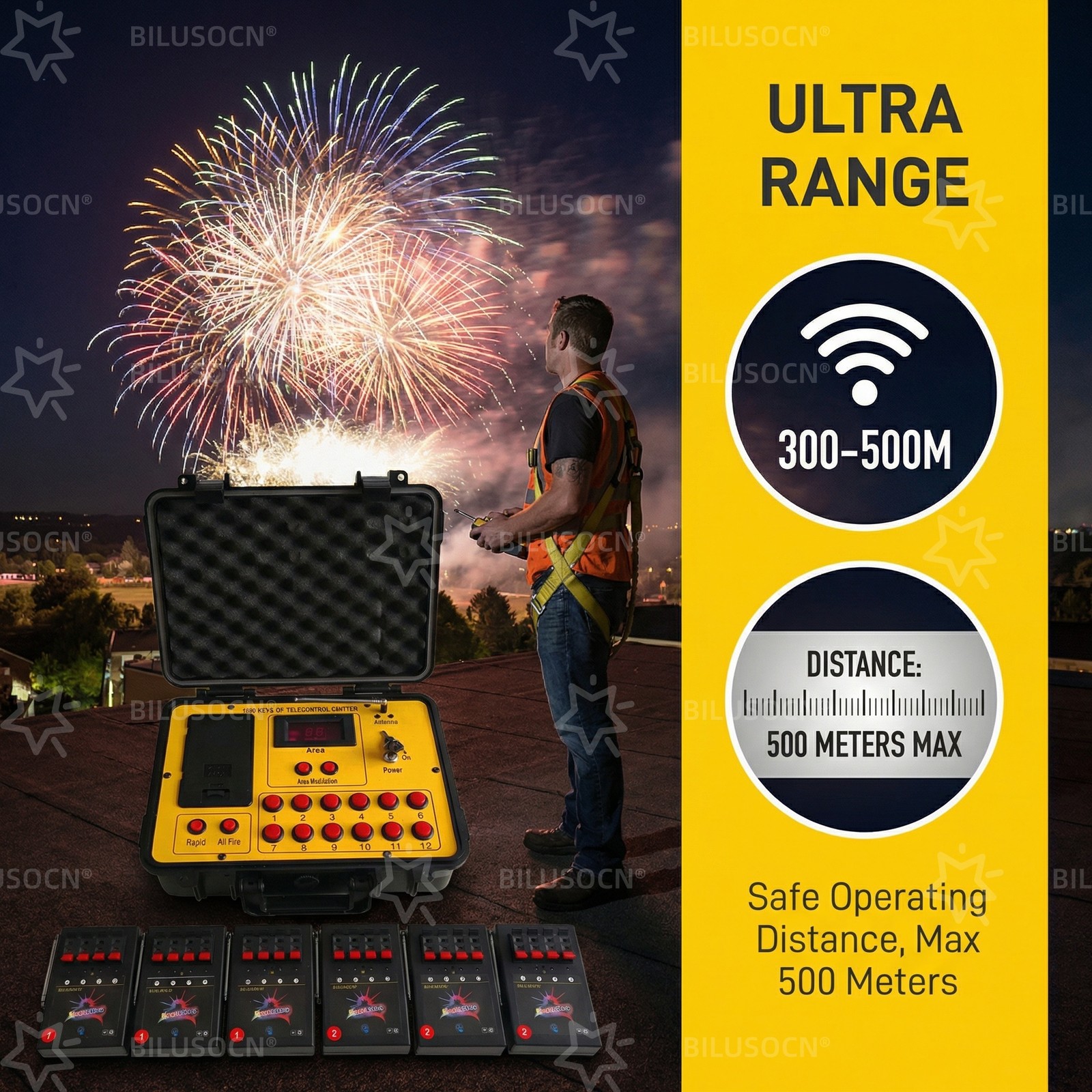 36 Cues Fireworks Firing System Wireless Remote Control Pyrotechnic Display Kit