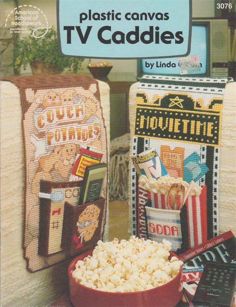 OOP!!! PLASTIC CANVAS TV CADDIES MUST SEE!!! CUTE!!!