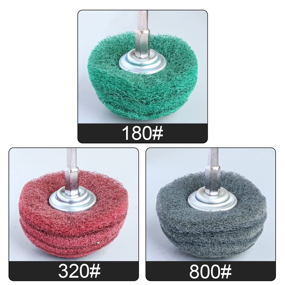 6PCS Non Woven Buffing Wheel Drill Kit