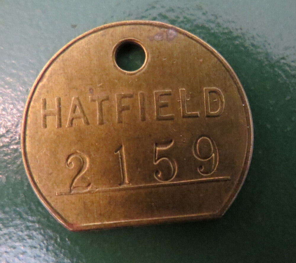 HATFIELD Colliery Pit Check Tally - marked HATFIELD 2159