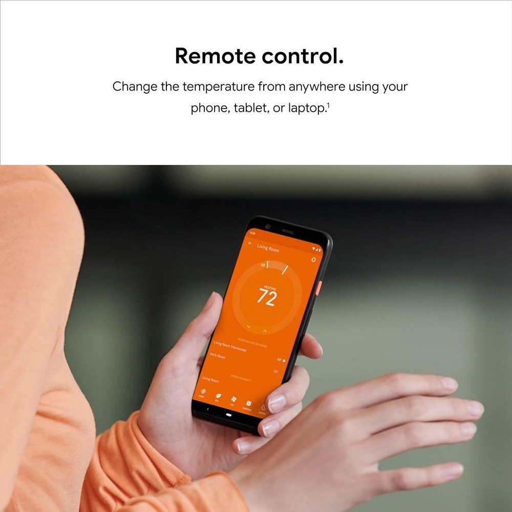 Black Google Nest 3rd Generation Learning Programmable Thermostat Kit T3016US A+