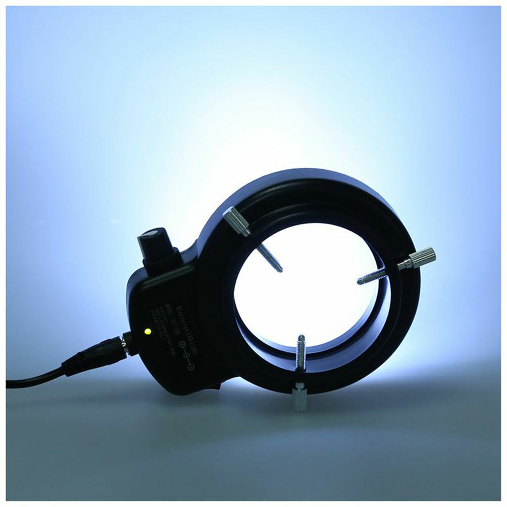 Powerful 144 LED Bulbs Microscope Ring Light Illuminator Lamp US Plug Adjustable