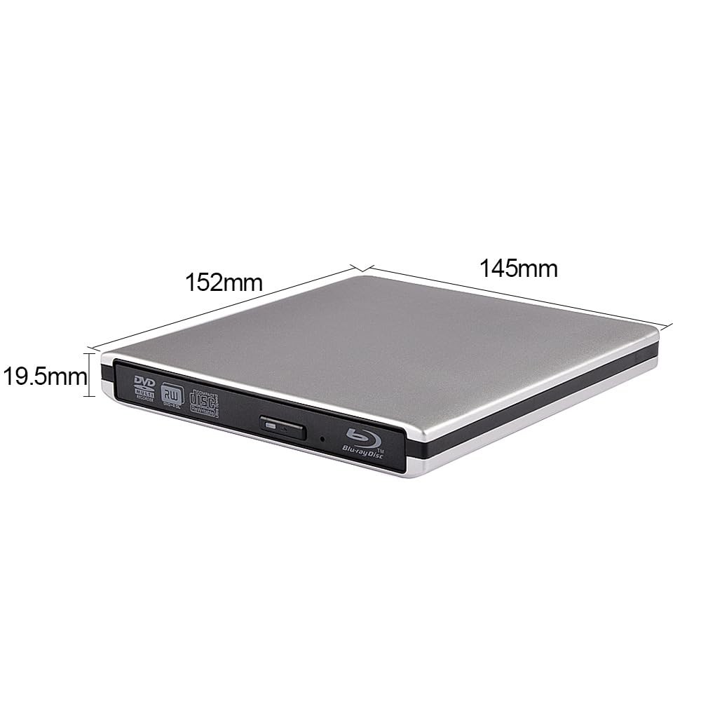 USB C Type C 3.0 External 3D HD Blue ray Player for MacBook pro silver