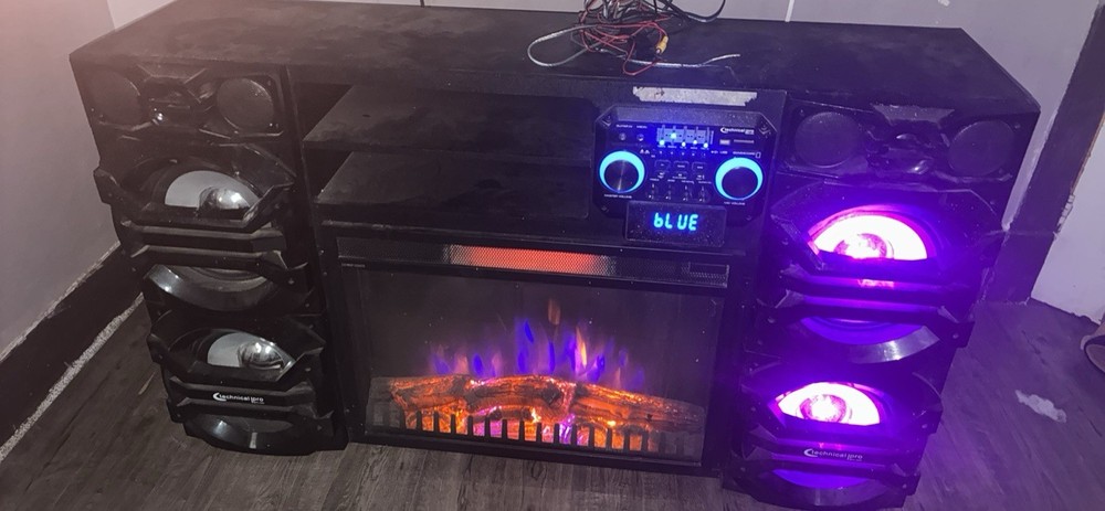 Technical Pro Technical Pro Shelf Stereo Bluetooth LED Lighting Black