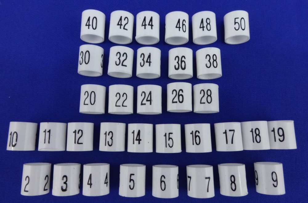 Slip On Size Markers 1 Each