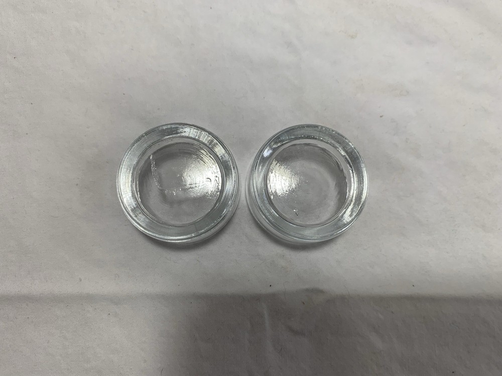 2 Glass Inserts Liners for Silver Salt Cellars