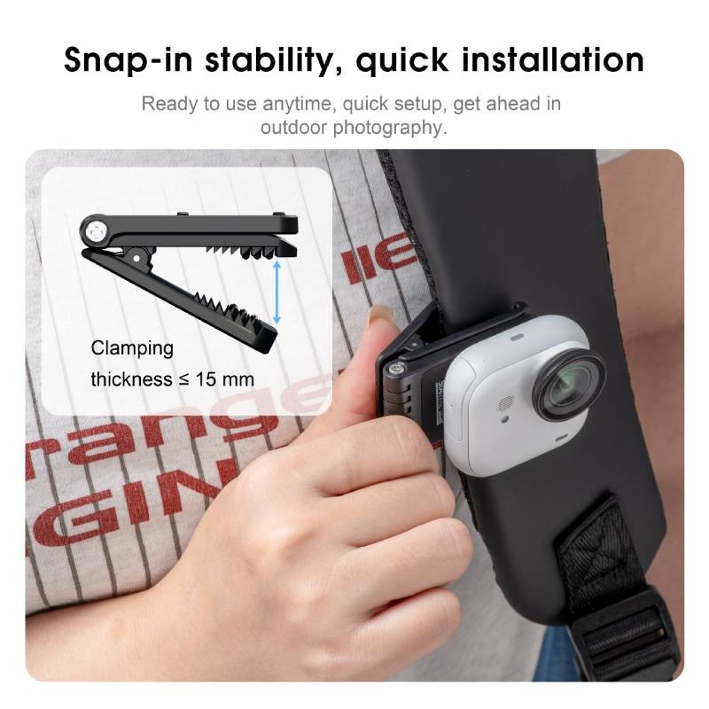 Backpack Clip Holder For Insta360 Go Ultra Camera Quick Release Bracket Mount