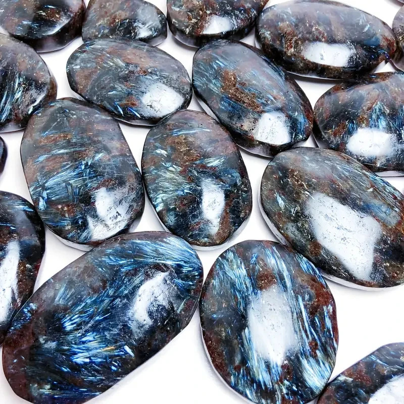 Natural Arfvedsonite Palmstone Worry Stone Healing Crystal Meditation Reiki Gift