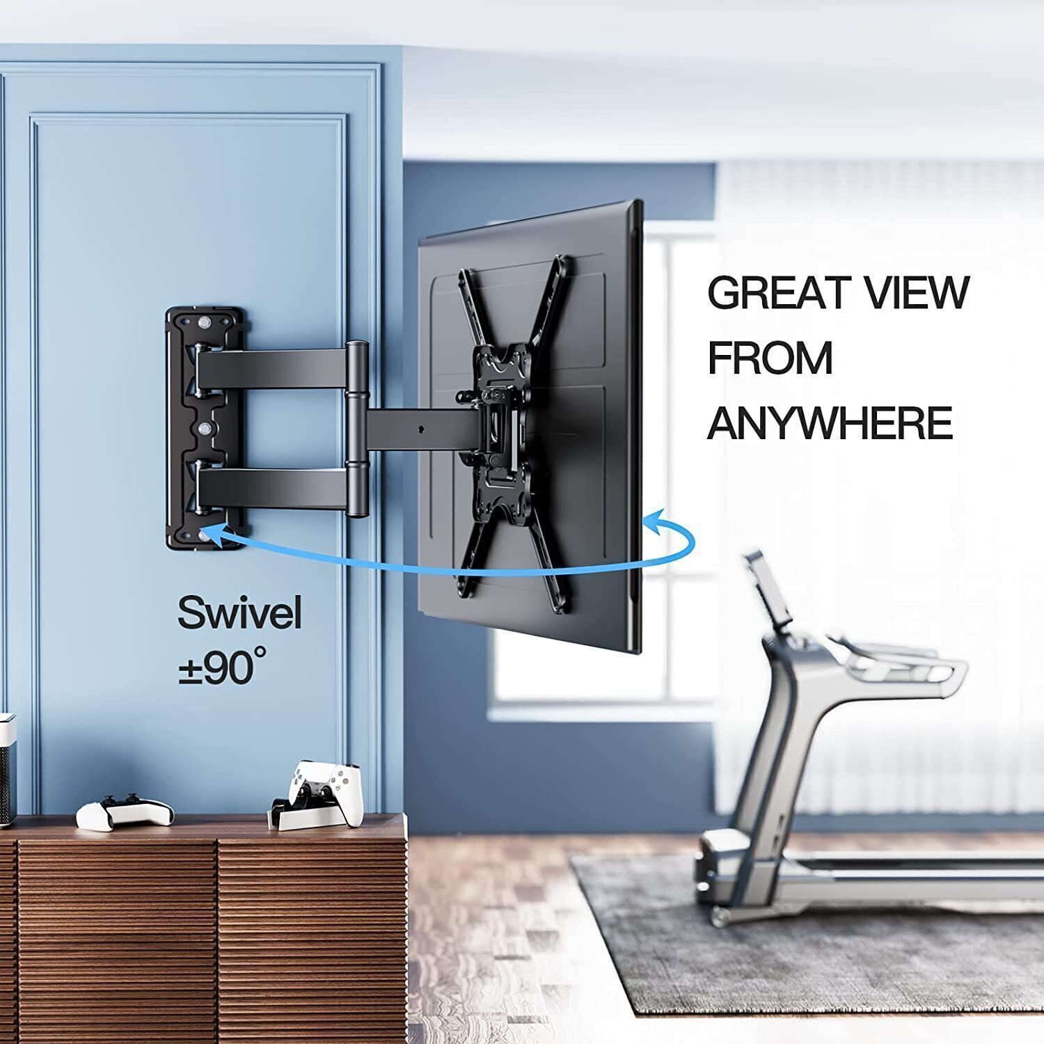 FULL MOTION LCD LED TV WALL MOUNT BRACKET SWIVEL TILT 32 37 39 40 42 46 47 50 55