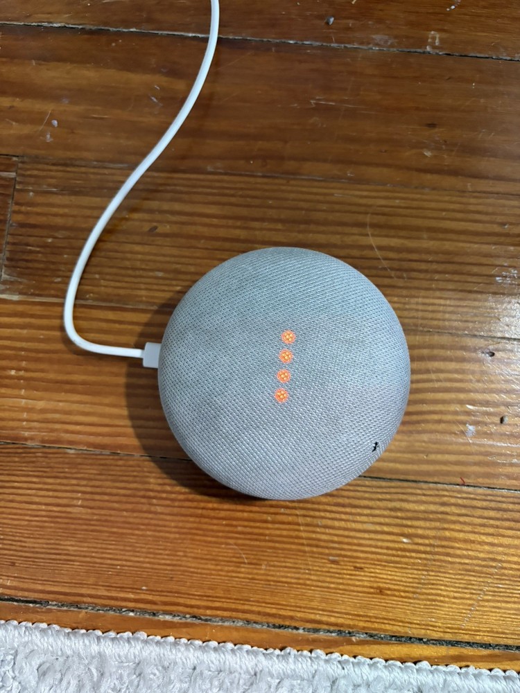 Grey Google Home Mini Model H0A w Power Cord and Nothing Else