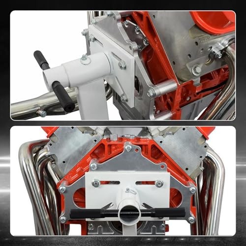 Engine Safe Stand Adapter Plate Compatible with Chevy Small/Big Block LS Silver