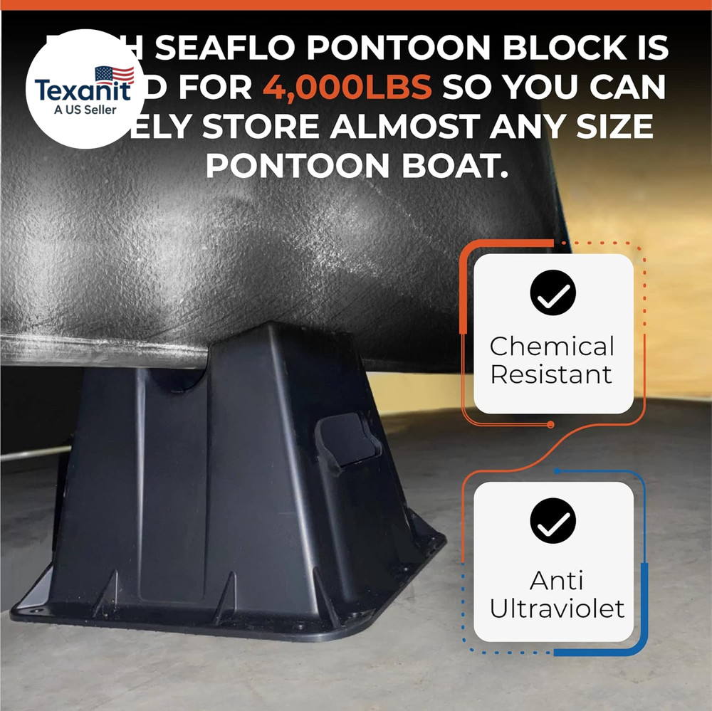 Pontoon Storage Blocks - Heavy Duty, Stackable & Weather Resistant - Perfect for