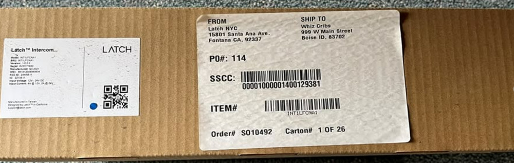 Latch Intercom Model INT1LFCNA1 NEW UNOPENED BOX