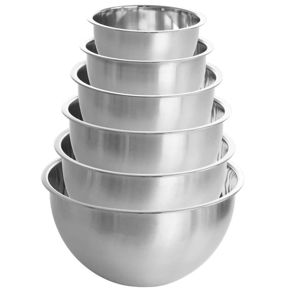 Mixing Bowls Stainless Steel Stack-able Design Measuring-cup Spoon Set 14-Piece