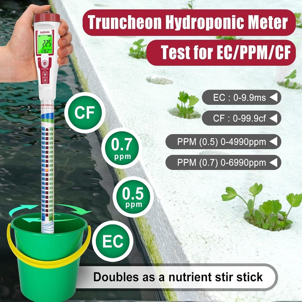 Truncheon Nutrient Meter PPM Hydroponics TDS Digital Water...