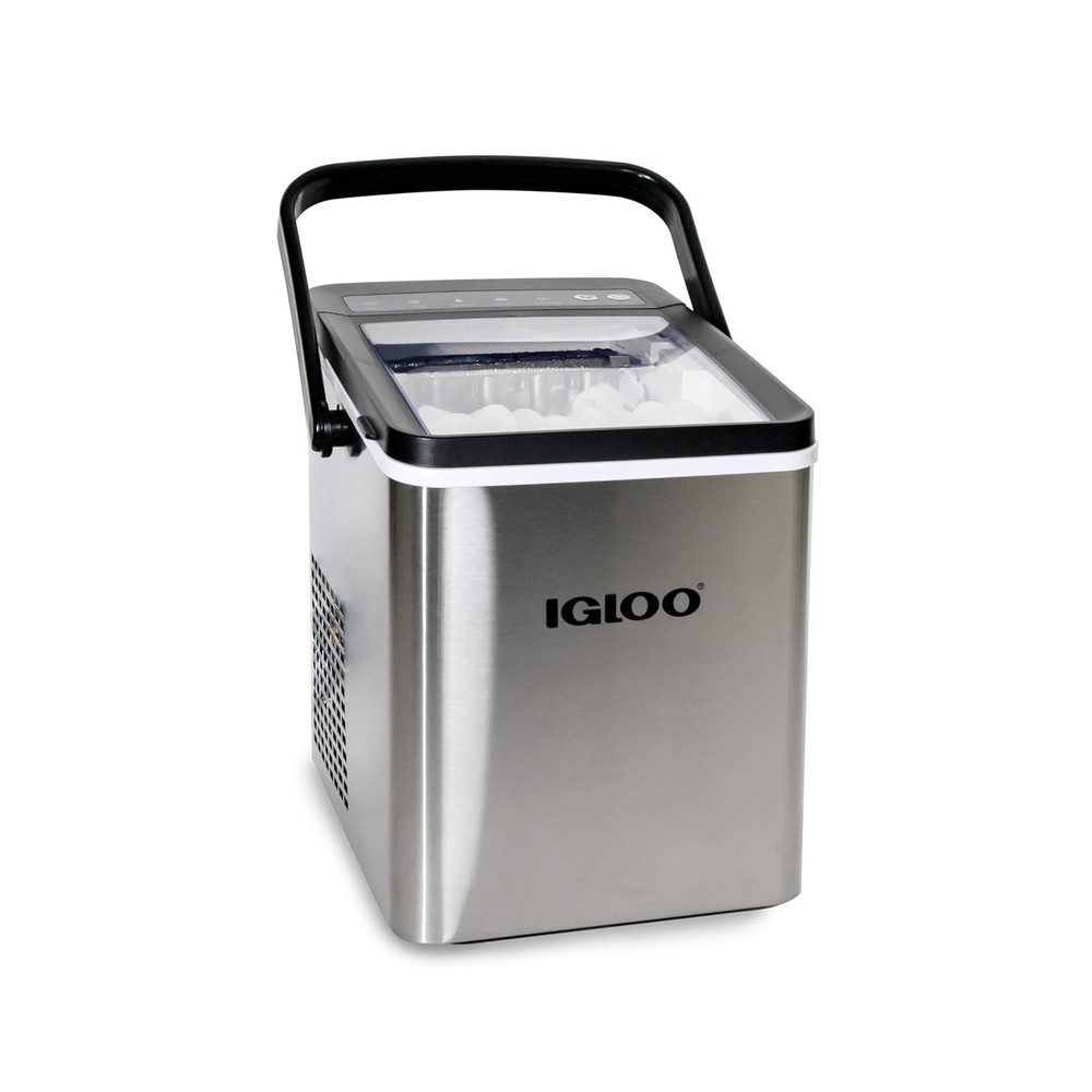 Handled Portable Ice Maker with Scoop- Ice Maker with LED Control Panel & 1 Q...