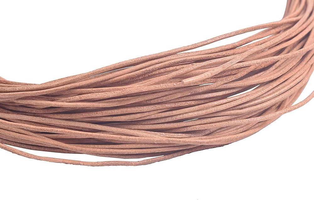 Natural Leather String Cord - 25 Yards
