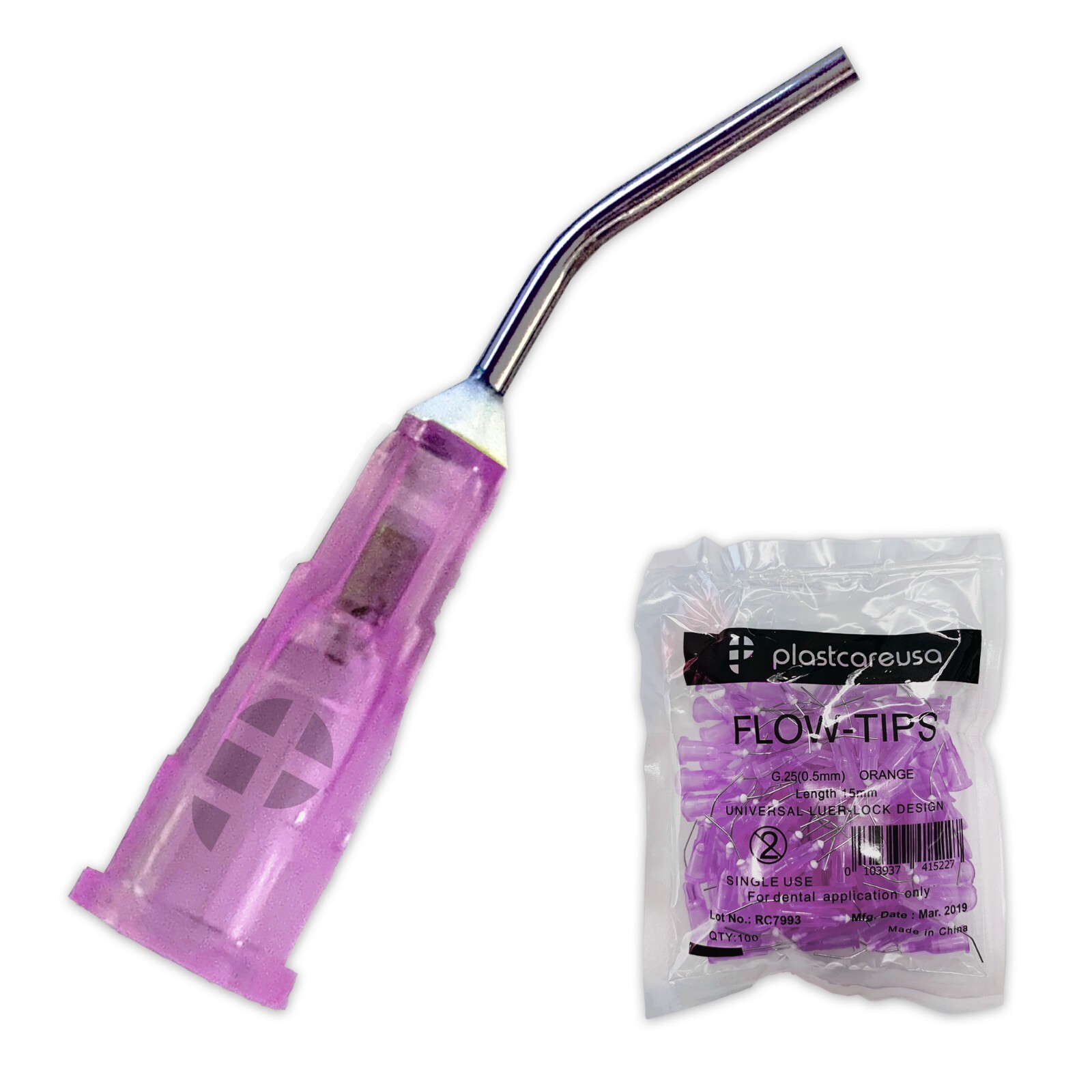 Dental Pre Bent Tips for Etch Gel Composite Flow Applicator (Choose Gauge & Qty)