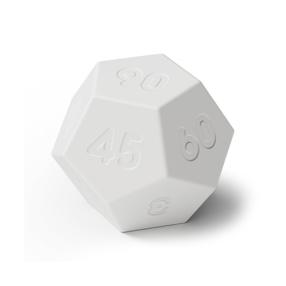 mooas Dodecagon Time Ball Rechargeable Mini Timer (White), 11 preset time, De...