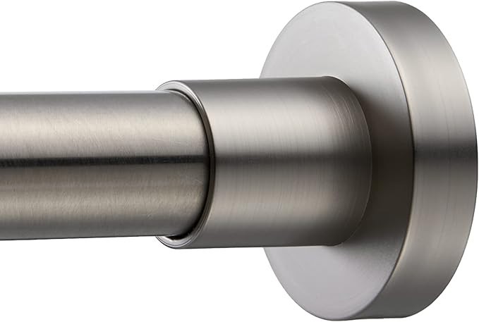 No Drill Shower Curtain Rod 43–73" 1'' Diameter Tension Stainless Steel Nickle