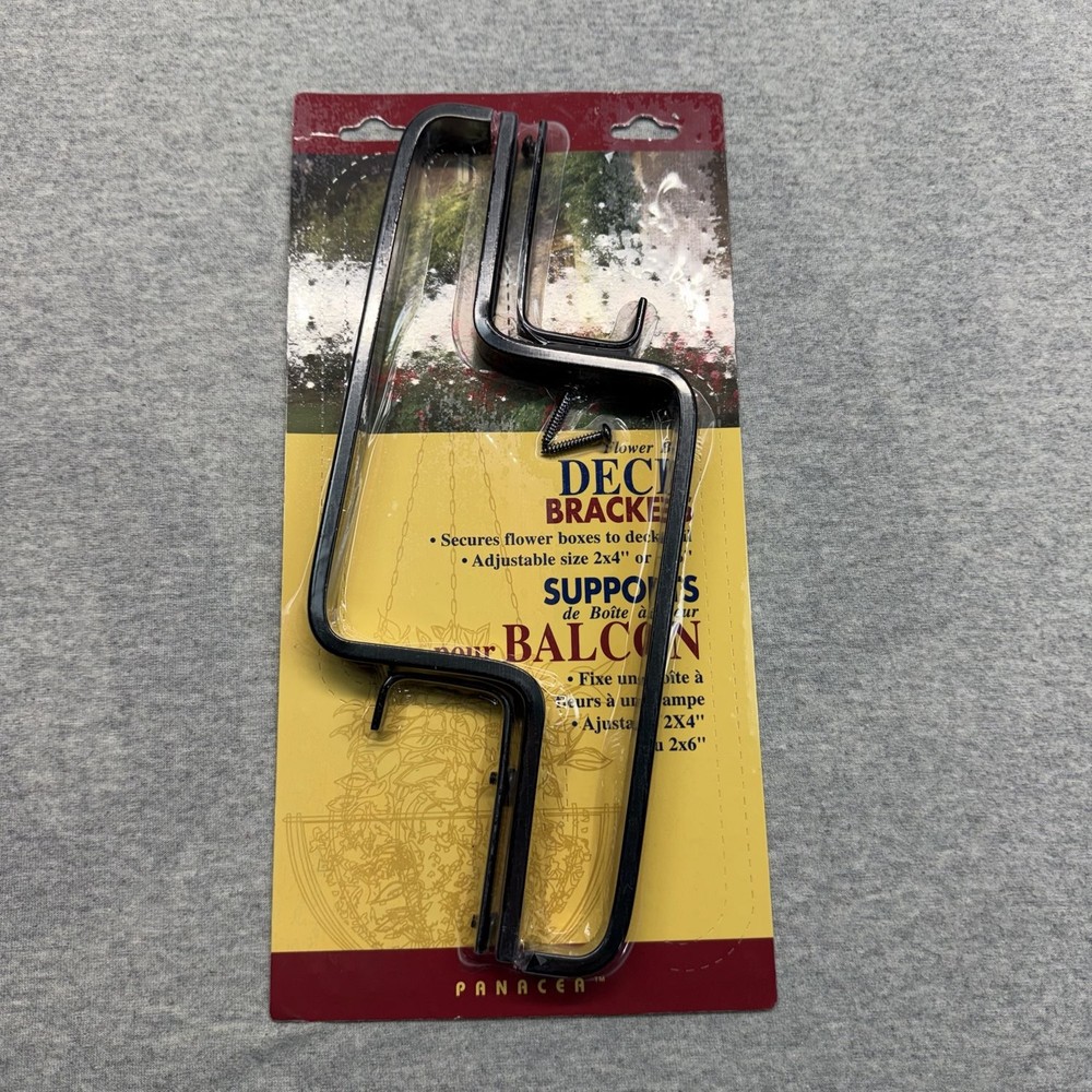 Panacea Black Deck Rail Brackets Adj 2x4 or 2x6